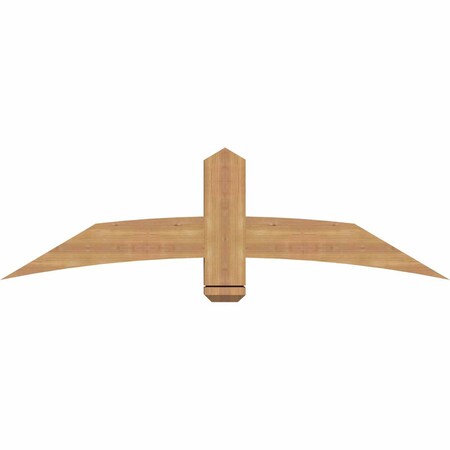 Ekena Millwork Bellingham Timber Gable Bracket, Western Red Cedar, 60"W x 17"H x 3 1/2"D x 5 1/2"F, 7/12 Pitch GBW060X17X0406BEL00SWR